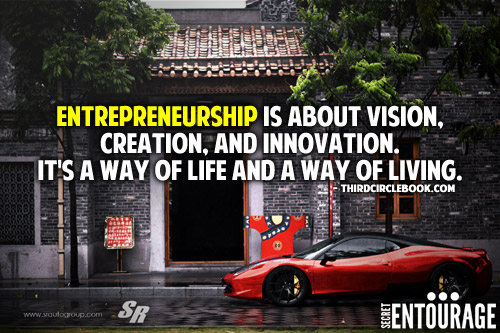 Entrepreneurship is about vision, creation, and innovation. It's a way of life and a way of living. - ThirdCircleBook.com