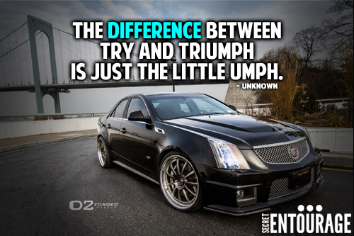 The difference between try and triumph is just the little umph. - Unknown