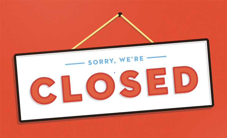 Business Closed Sign Template